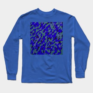 Camouflage - Green and Blue Long Sleeve T-Shirt